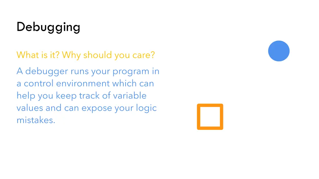 debugging