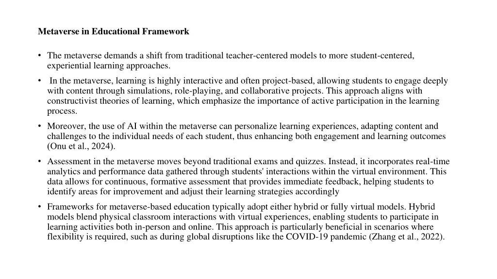 metaverse in educational framework