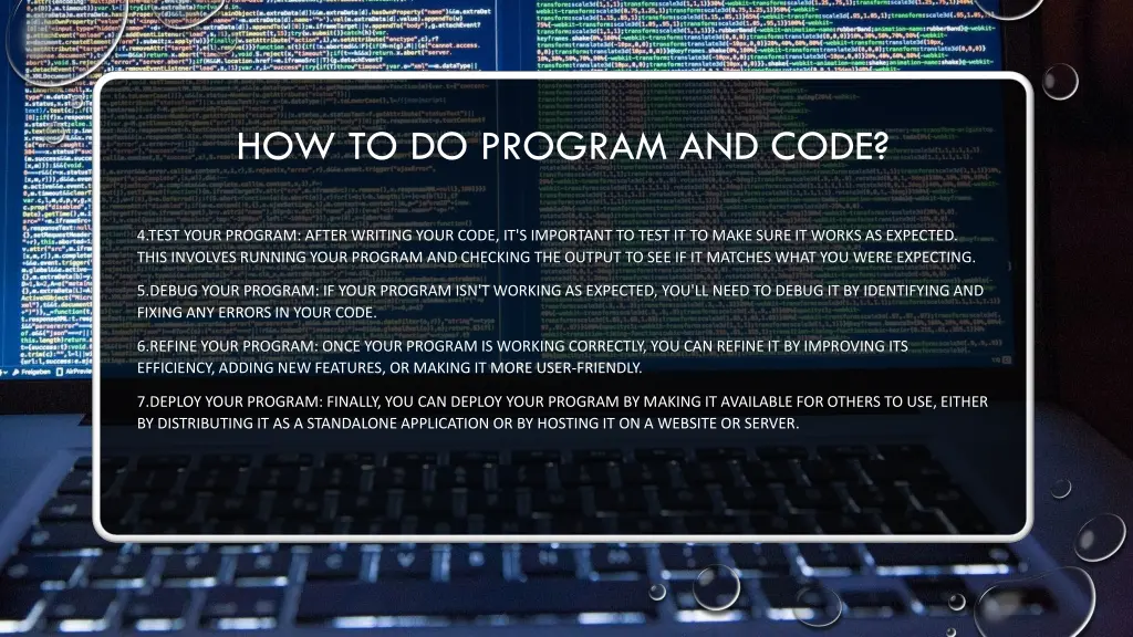 how to do program and code