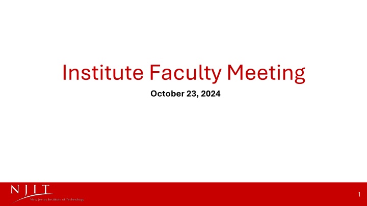 institute faculty meeting october 23 2024