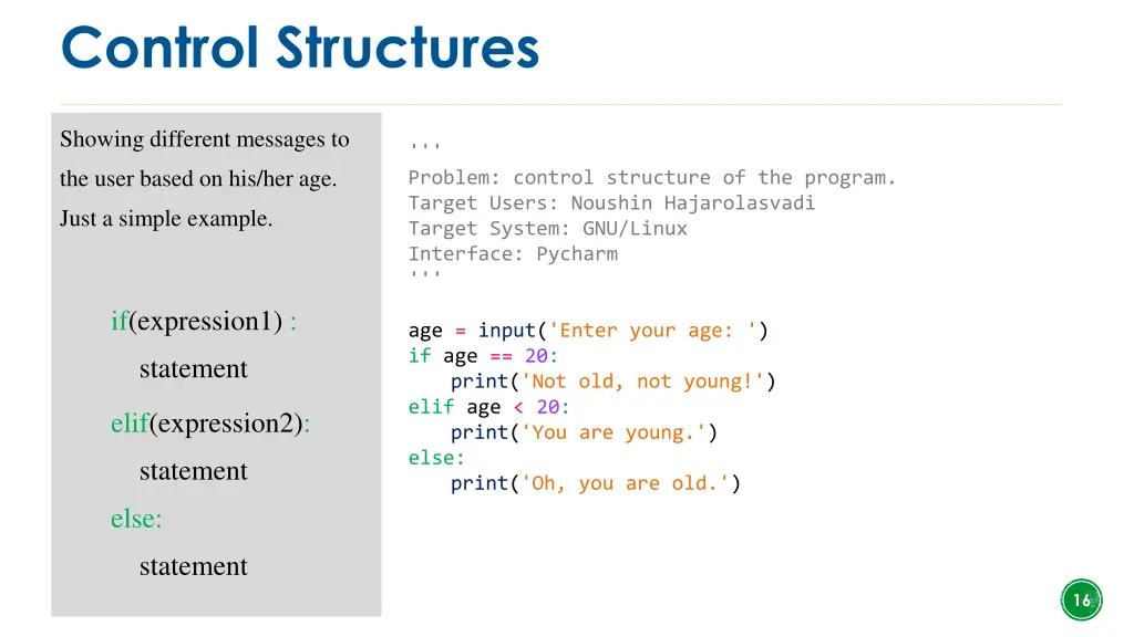 control structures 1