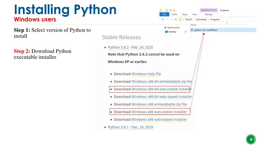 installing python windows users 1