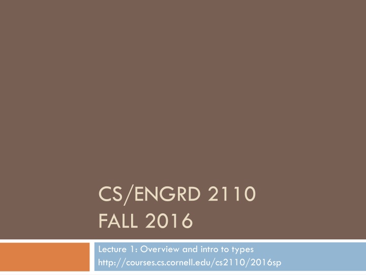 cs engrd 2110 fall 2016