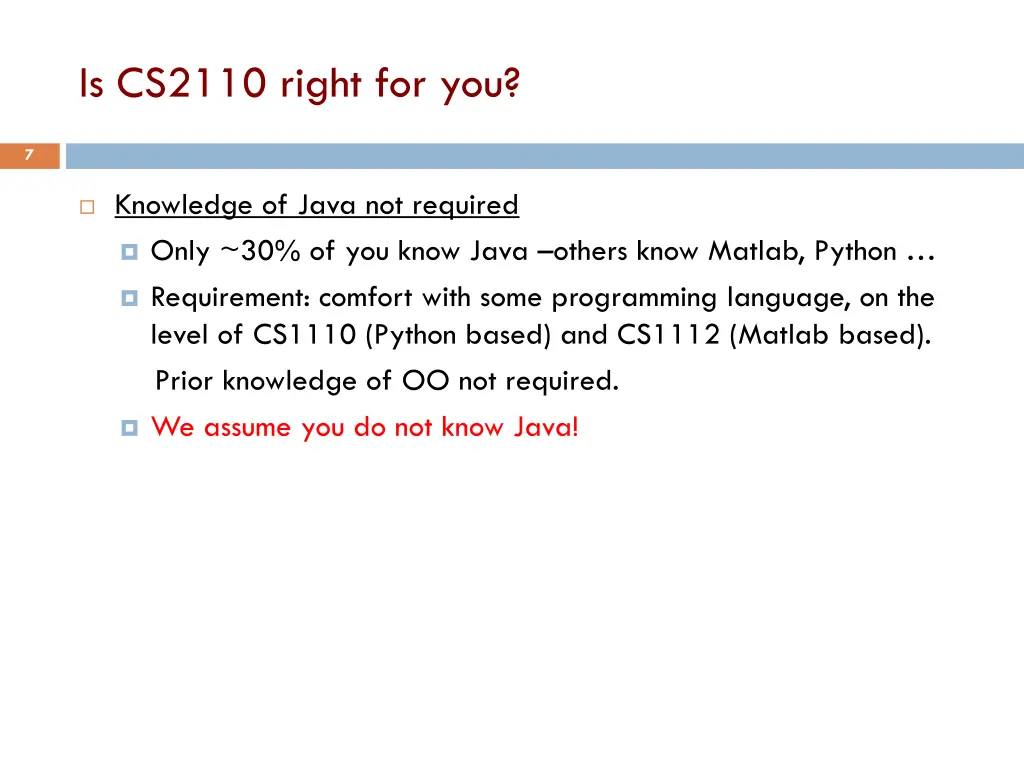 is cs2110 right for you