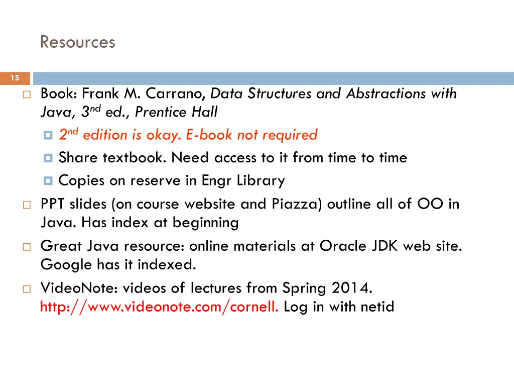 resources