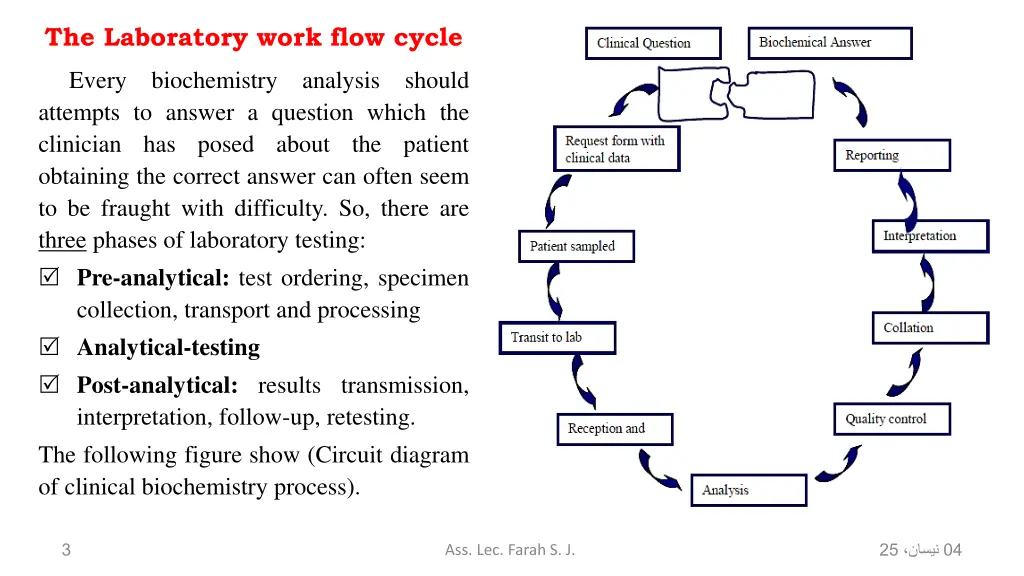 the laboratory work flow cycle