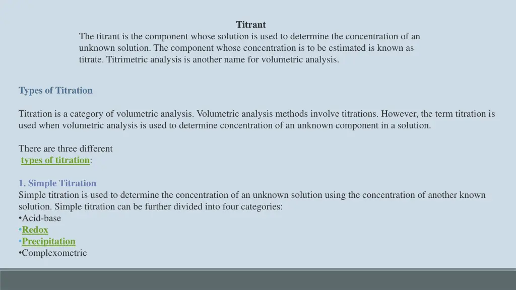 titrant