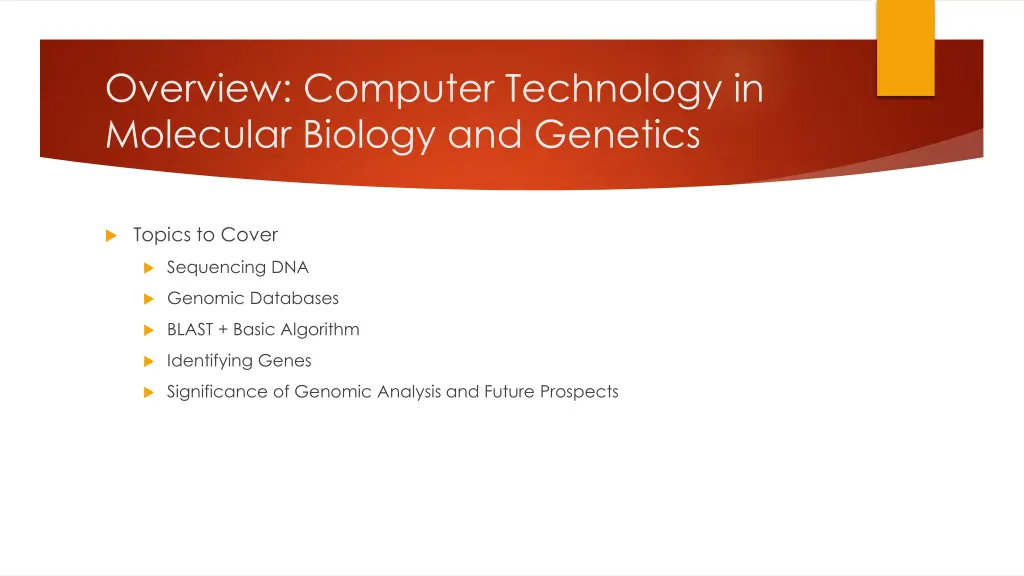 overview computer technology in molecular biology
