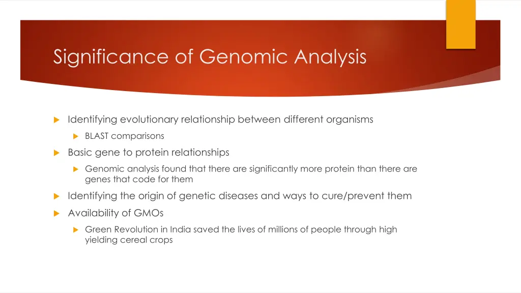 significance of genomic analysis