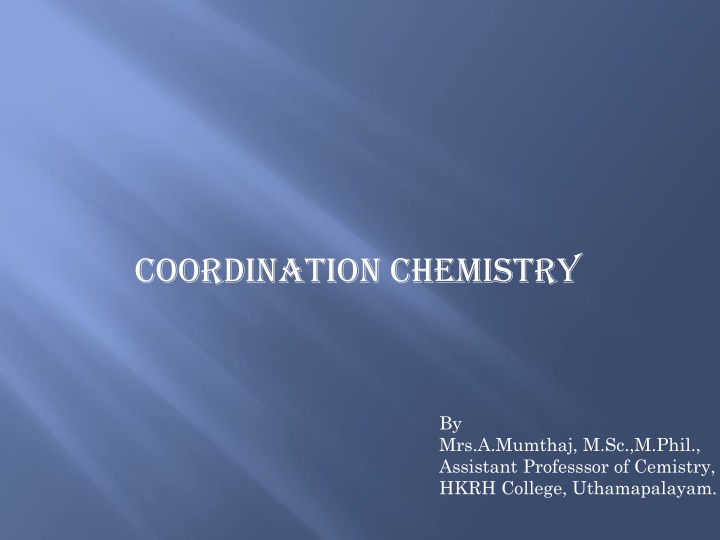coordination chemistry