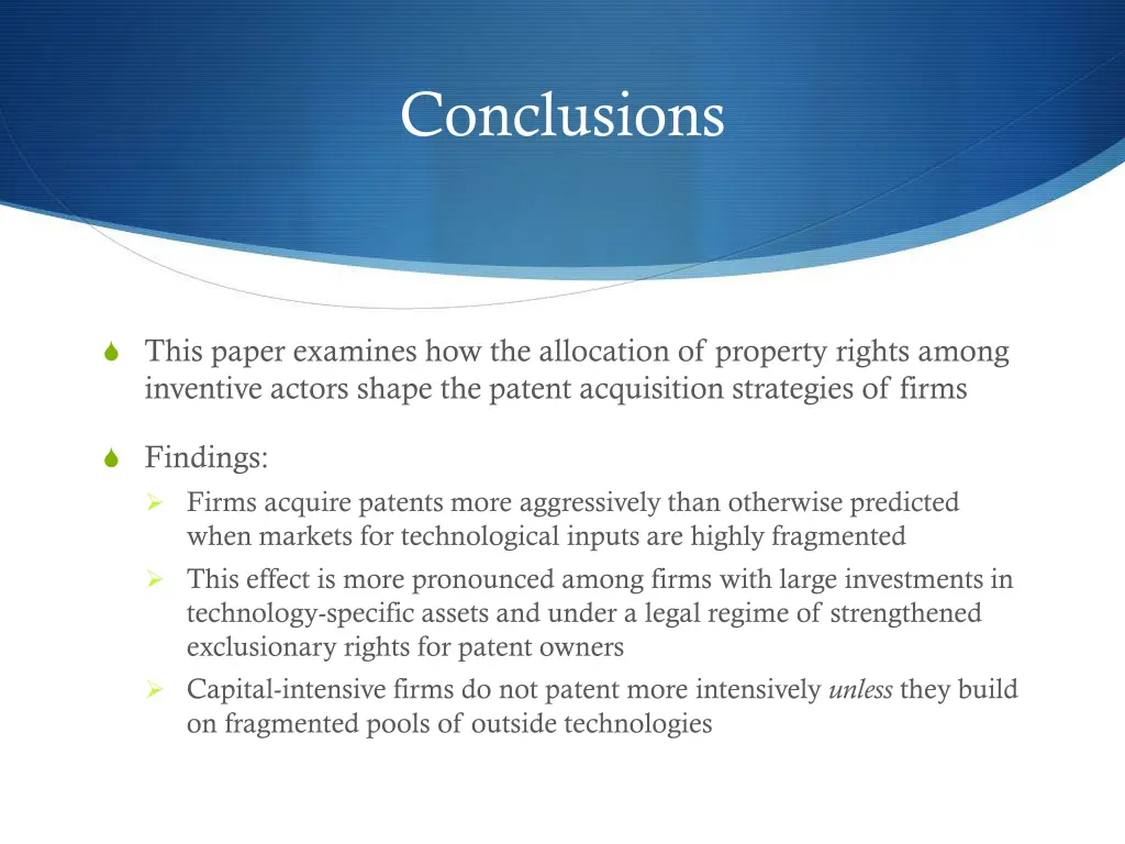 conclusions
