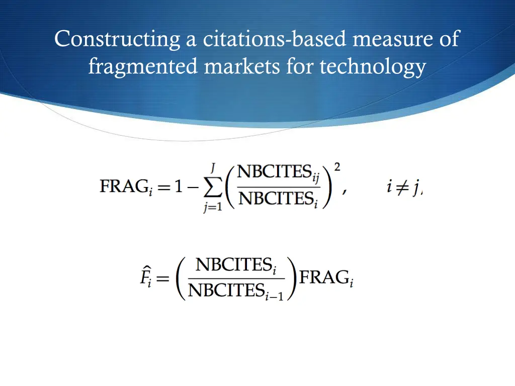 constructing a citations based measure