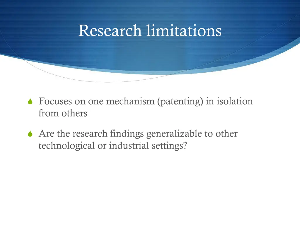research limitations