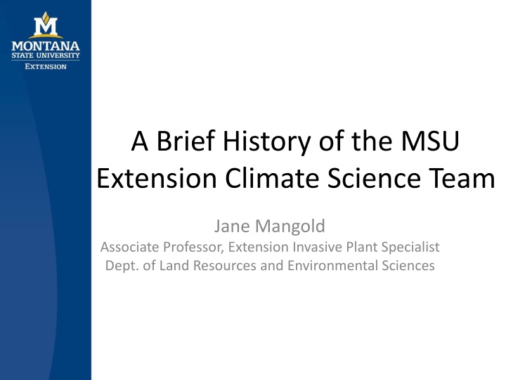a brief history of the msu extension climate