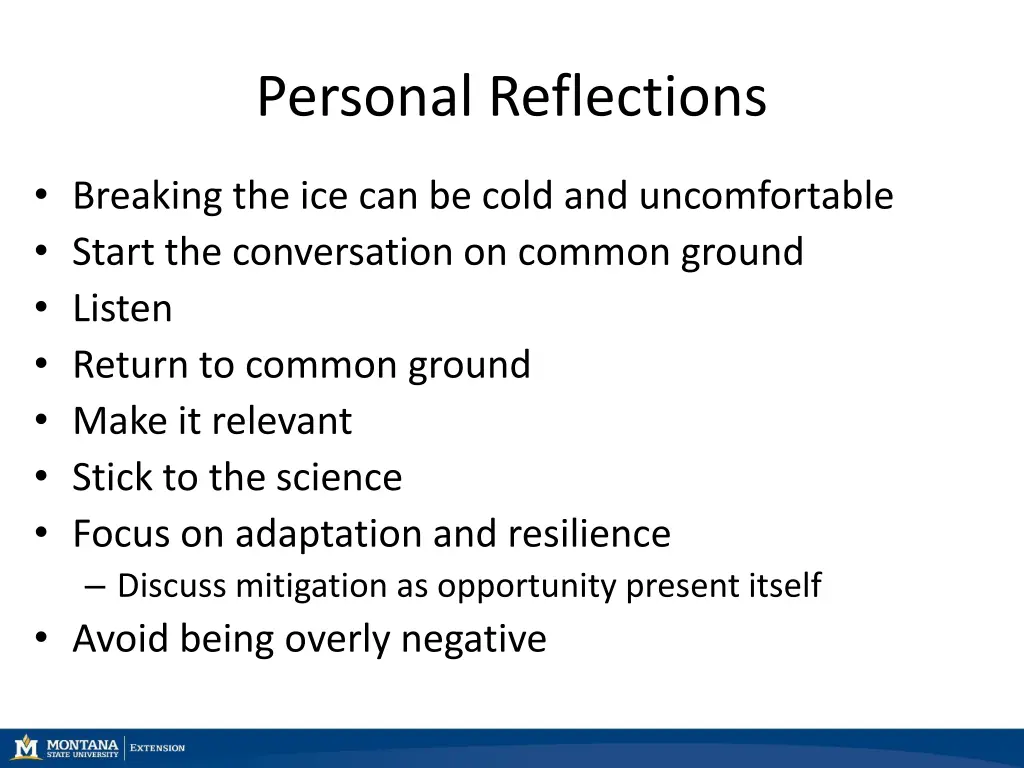 personal reflections