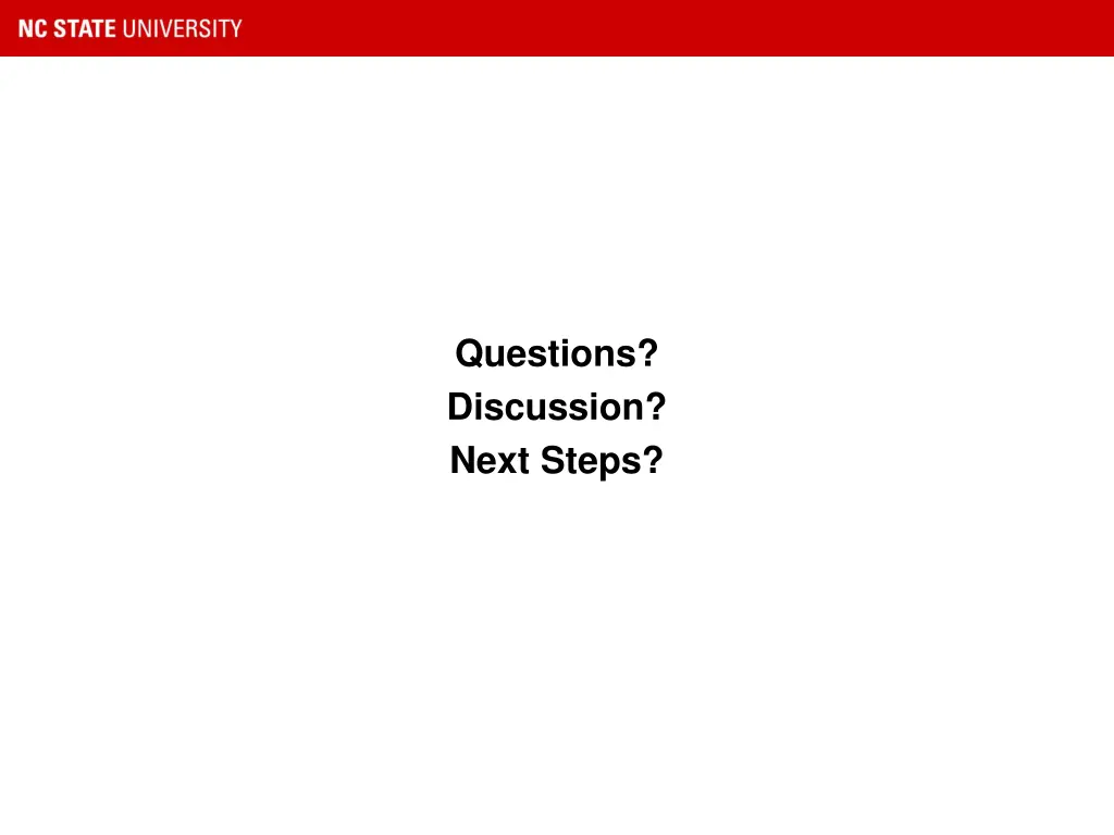 questions discussion next steps