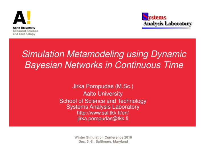 simulation metamodeling using dynamic bayesian