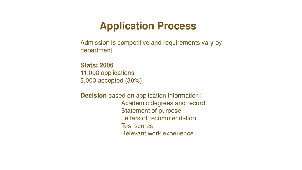application process