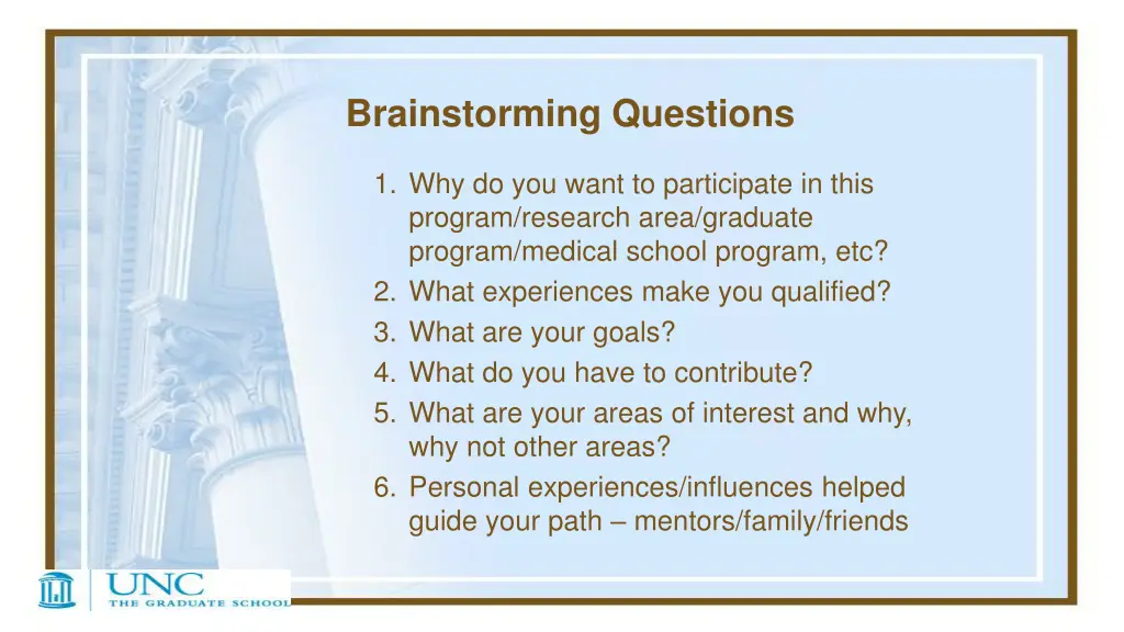 brainstorming questions
