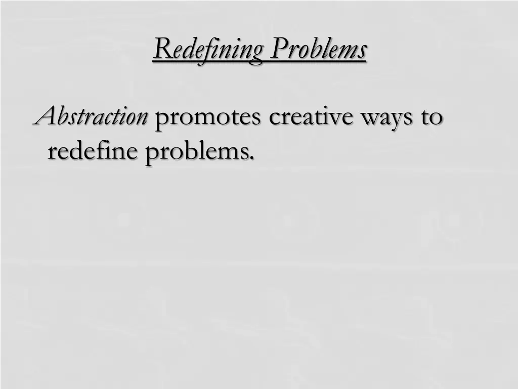 redefining problems