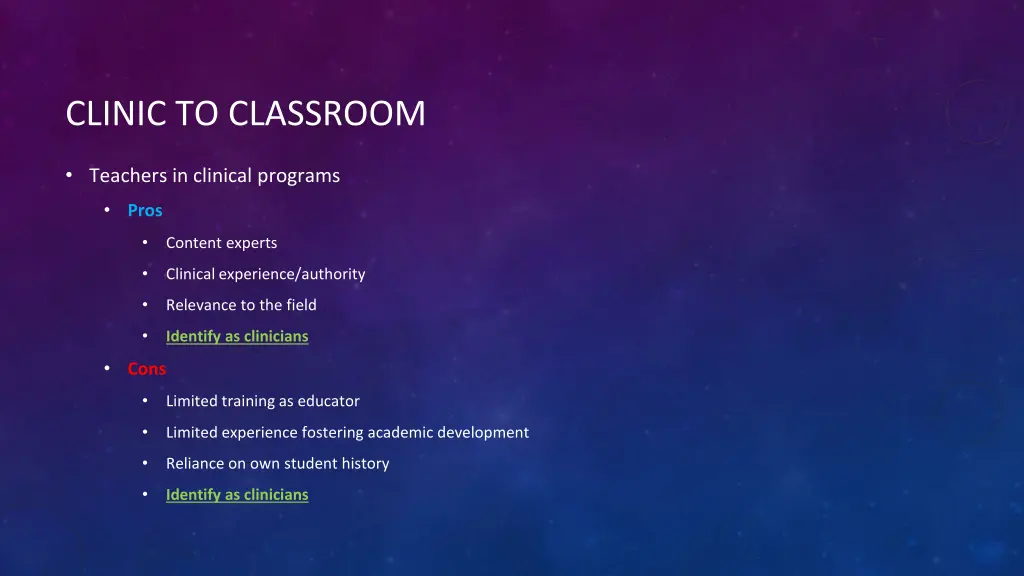 clinic to classroom 1