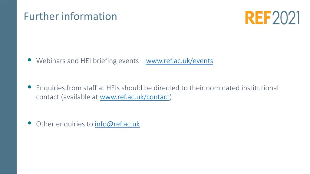 further information