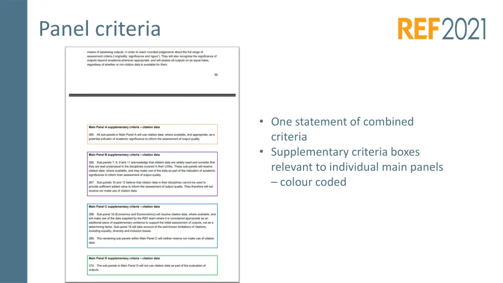 panel criteria 1