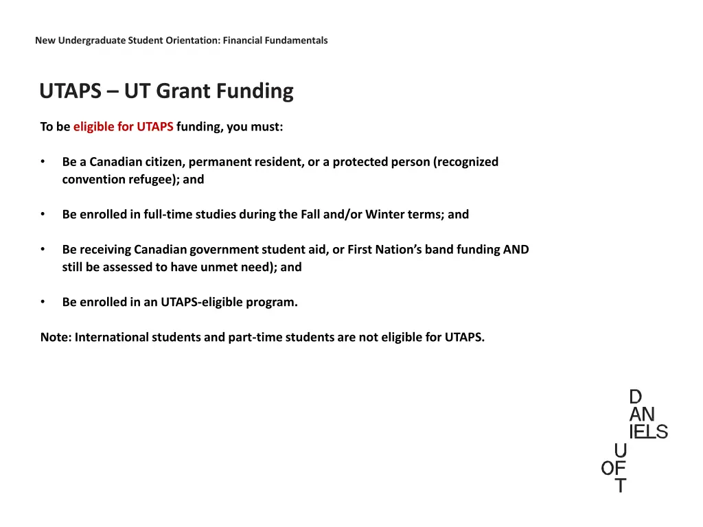 new undergraduate student orientation financial 6