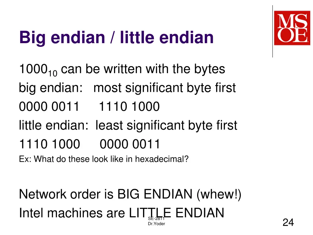 big endian little endian