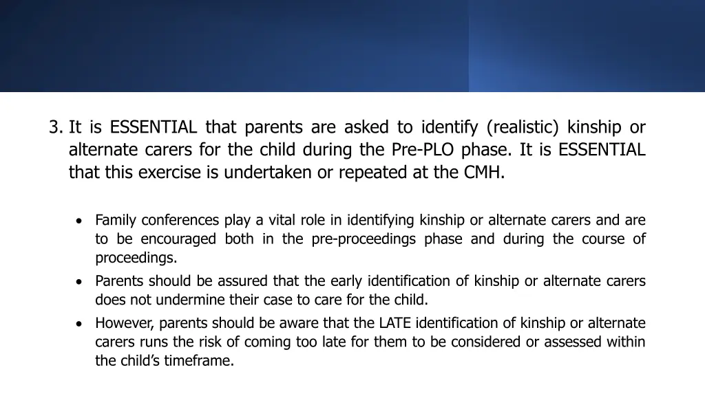 3 it is essential that parents are asked