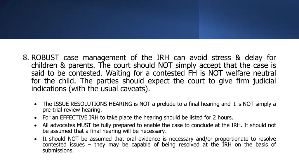 8 robust case management of the irh can avoid