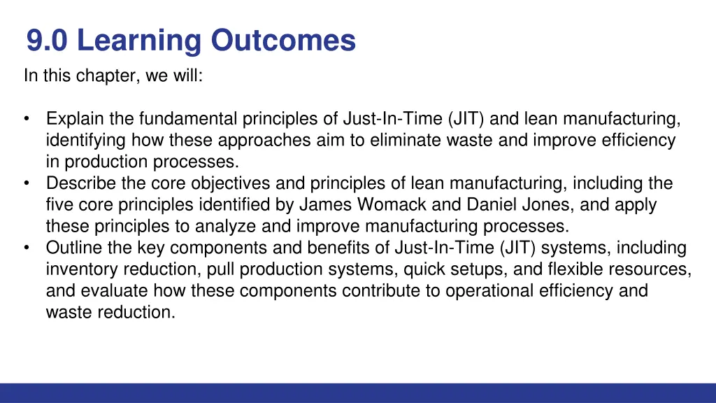 9 0 learning outcomes in this chapter we will