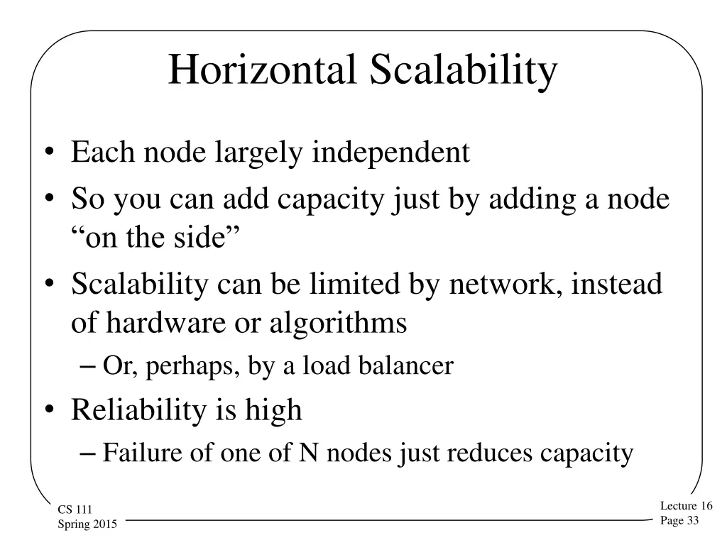 horizontal scalability
