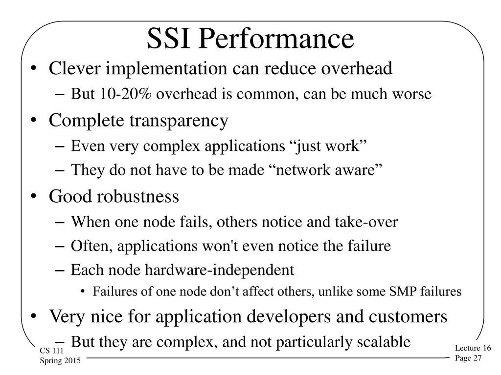 ssi performance