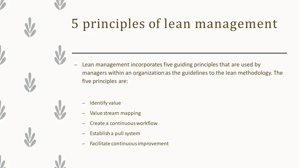 5 principles of lean management