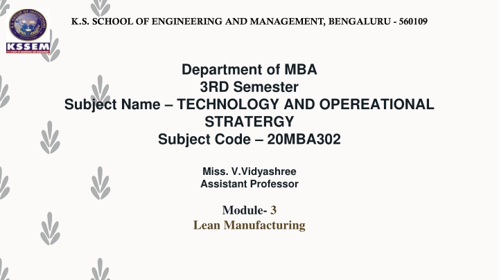 k s school of engineering and management