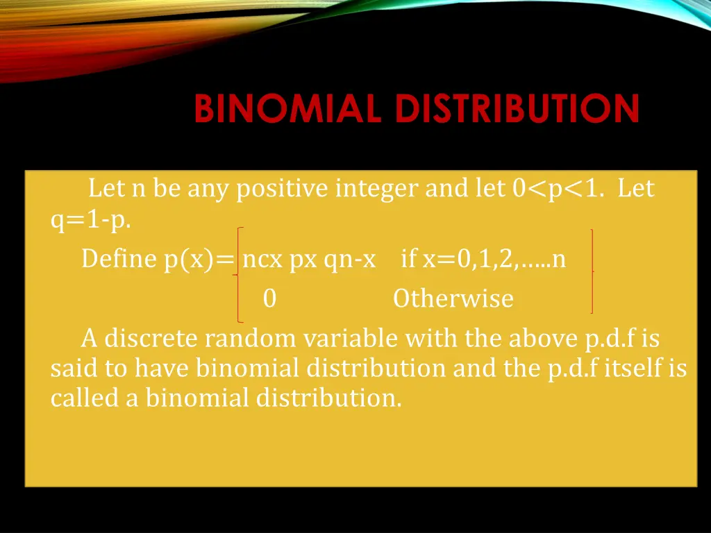 binomial distribution
