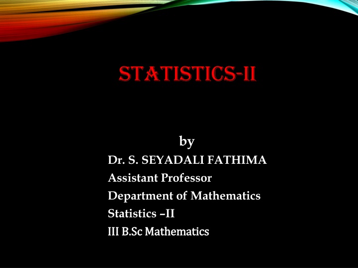 statistics ii