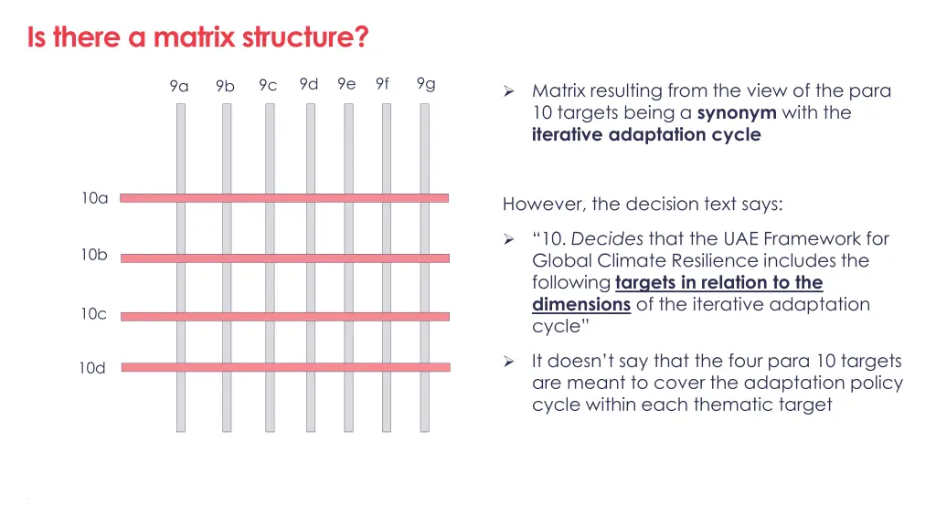is there a matrix structure