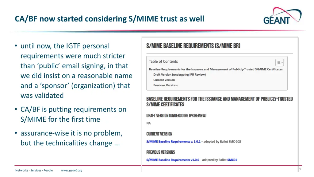 ca bf now started considering s mime trust as well