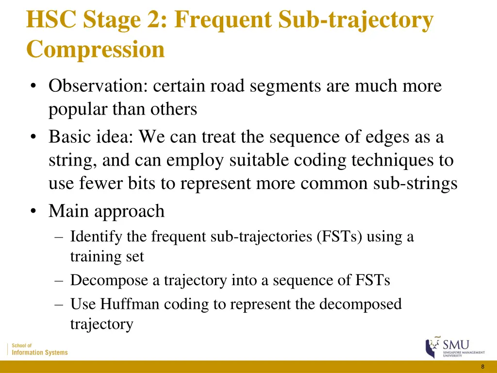 hsc stage 2 frequent sub trajectory compression