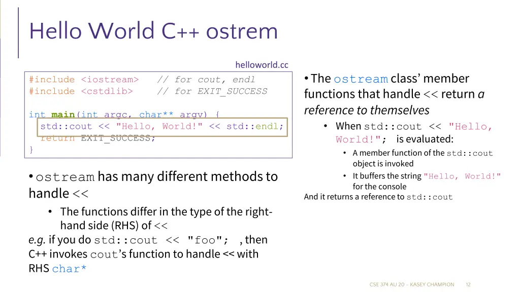 hello world c ostrem