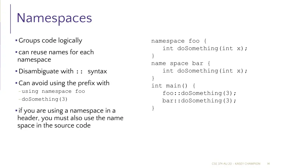 namespaces