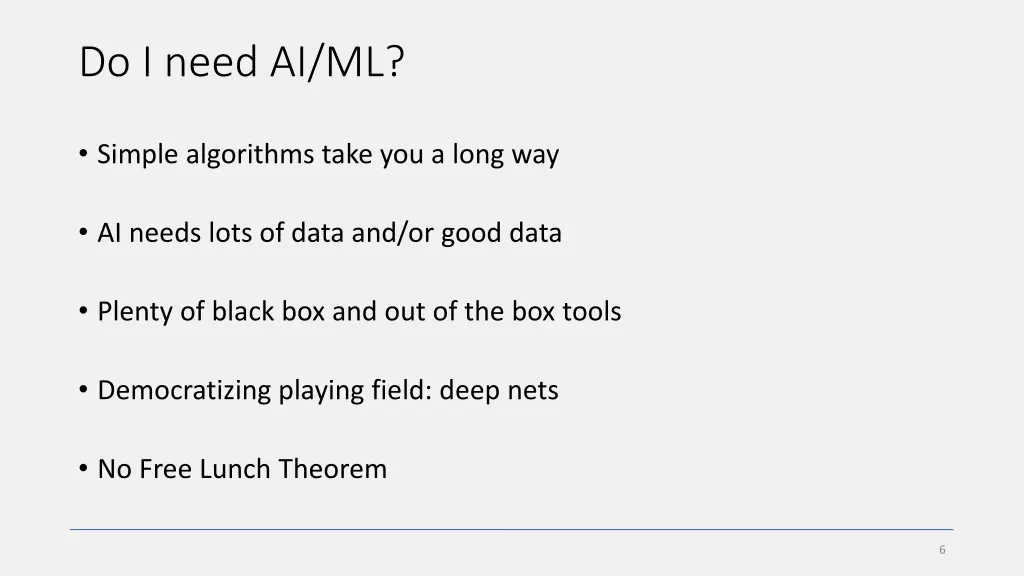 do i need ai ml