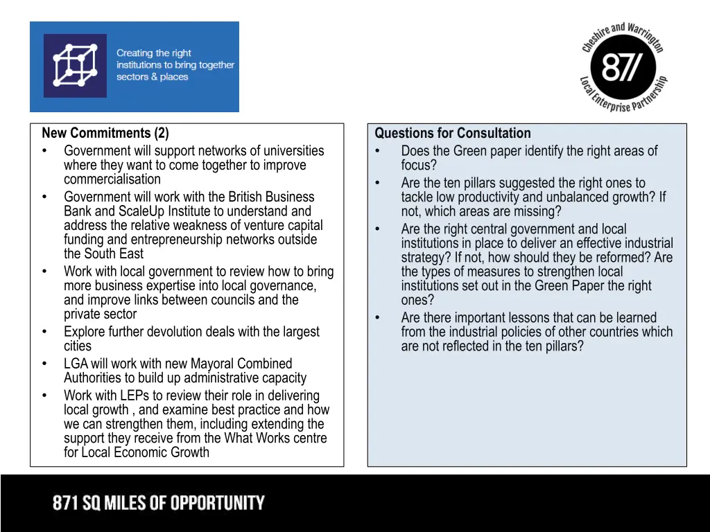 new commitments 2 government will support