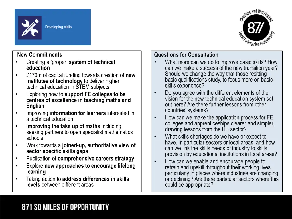 new commitments creating a proper system