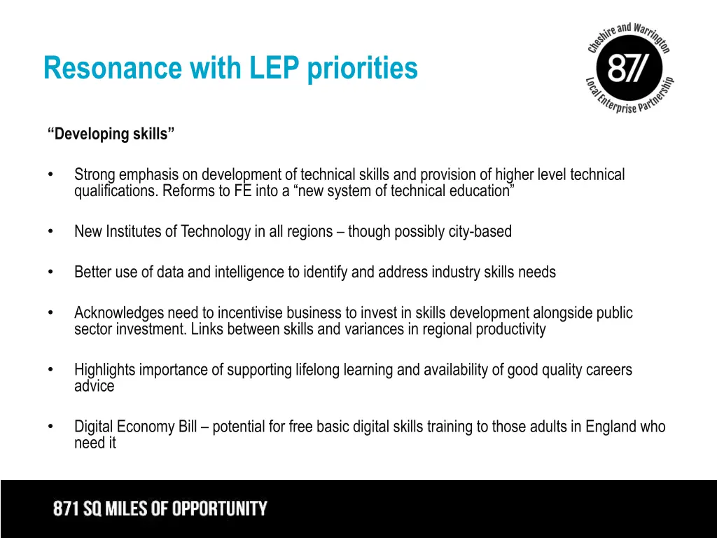 resonance with lep priorities 1