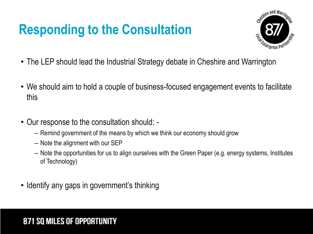 responding to the consultation