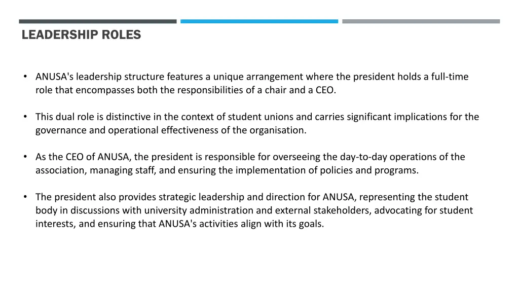 leadership roles