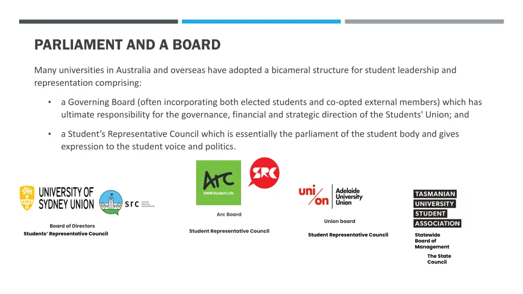 parliament and a board